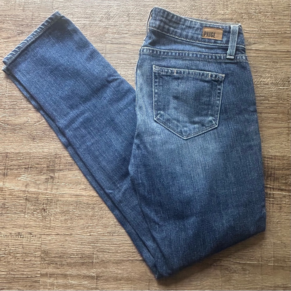 Paige Distressed Relaxed waist Straight leg Jeans size 26 (ish)